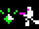 Avoid pink insects and pick green gems.
An action game with classical bitmap graphic.