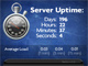 This widget displays your linux web server's uptime and average load every 30 seconds.  If your server isn't reachable, a bright red screen appears and an alarm sounds.
A small php file is required on your server - download it here: 
http://www.ryanc.com/chumby
