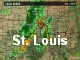 This shows the current weather radar image for the St. Louis metropolitan area provided by KSDK.